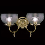 Chancery Bathroom Vanity Light - Polished Brass / Etched Glass