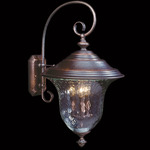 Carcassonne Outdoor Wall Sconce - Siena Bronze / Clear Mottled