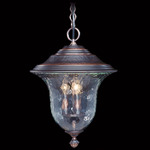 Carcassonne Outdoor Pendant - Siena Bronze / Clear Mottled