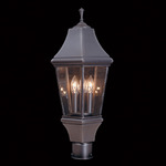 Normandy Outdoor Post Light - Siena Bronze / Clear