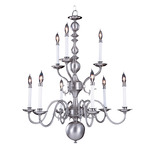 Jamestown Two Tier Chandelier - Satin Pewter