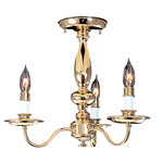 Jamestown Semi Flush Ceiling Light - Polished Brass