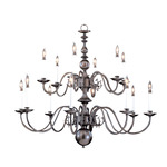 Jamestown Two Tier Chandelier - Mahogany Bronze