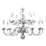 Jamestown 20 Light Foyer Chandelier - Satin Pewter