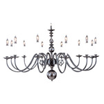 Jamestown 12-Light Foyer Chandelier - Mahogany Bronze