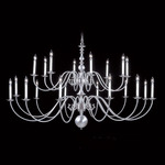 Jamestown 20 Light Foyer Chandelier - Satin Pewter