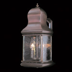 Marquis Stumped Outdoor Wall Sconce - Mahogany Bronze / Clear Mottled