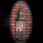 Marquis Outdoor Wall Sconce - Mahogany Bronze / Clear Mottled