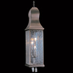 Marquis Outdoor Post Light - Mahogany Bronze / Clear Mottled