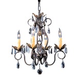 Liebestraum Candlestick Chandelier - Mahogany Bronze / Crystal