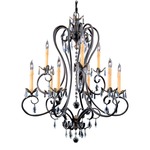 Liebestraum Candlestick Chandelier - Mahogany Bronze / Crystal