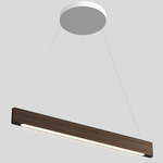 Line Light Pendant - White / Black Walnut