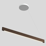 Line Light Pendant - White / Black Walnut