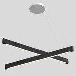 Line Light Duo Cross Pendant - White / Black White Oak