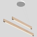 Line Light Parallel Pendant - White / Drift White Oak