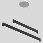 Line Light Parallel Pendant - White / Black White Oak