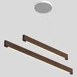 Line Light Parallel Pendant - White / Black Walnut