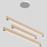 Line Light Parallel Pendant - White / Drift White Oak