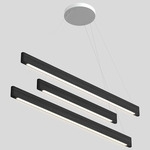 Line Light Parallel Pendant - White / Black White Oak
