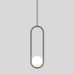 Mila Pendant - White Canopy / Silk Black