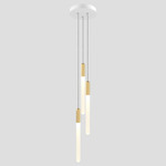 Cascadia Round Multi Light Pendant - White Canopy / Brushed Brass