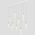 Cascadia Linear Pendant - White Canopy / Brushed Brass