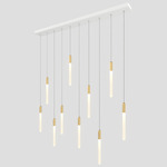 Cascadia Linear Pendant - White Canopy / Brushed Brass
