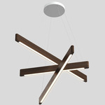 Line Light Trio Cross Pendant - White / Black Walnut