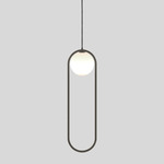 Mila Pendant - White Canopy / Silk Black