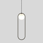 Mila Pendant - White Canopy / Silk Black