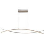 Wishbone Pendant - Brushed Nickel / White