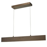 Slim Linear Pendant - Brushed Bronze / White