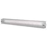 Blaze LED Bathroom Vanity Light - Chrome / Water Glass