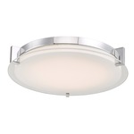 Matrix Round Ceiling Light Fixture - Chrome / Frosted