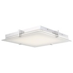 Matrix Square Ceiling Light Fixture - Chrome / Frosted