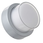 Geo Round Outdoor Wall Sconce - Silica / White