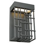 Aspen Outdoor Wall Sconce - Matte Black / Frosted