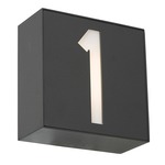 Numero 1 Light Wall Sconce - Matte Black / White