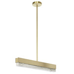 Artes Linear Pendant - Satin Brass / Honed Alabaster