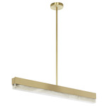 Artes Linear Pendant - Satin Brass / Honed Alabaster