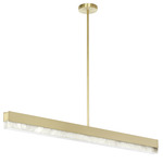 Artes Linear Pendant - Satin Brass / Honed Alabaster