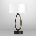 Stella Table Lamp - Bronze / White Linen