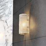 Whistler Wall Sconce - Satin Brass / Fritted