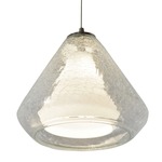 Armitage LED Pendant - Satin Nickel / Clear Crackle