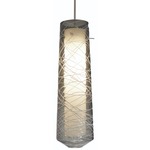 Spun LED Pendant - Satin Nickel / Smoke Spun
