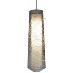 Spun LED Pendant - Satin Nickel / Smoke Spun