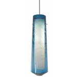 Spun LED Pendant - Satin Nickel / Steel Blue Spun