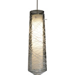 Spun LED Pendant - Satin Nickel / Smoke Spun