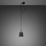 Hooked 1.0 Pendant With Shade - Graphite / Brass