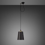 Hooked 1.0 Pendant With Shade - Graphite / Brass